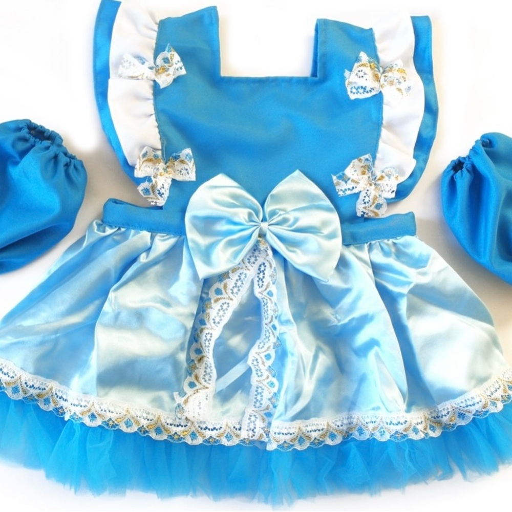 New Frozen Elsa Blue Princess Costume Apron for Kids